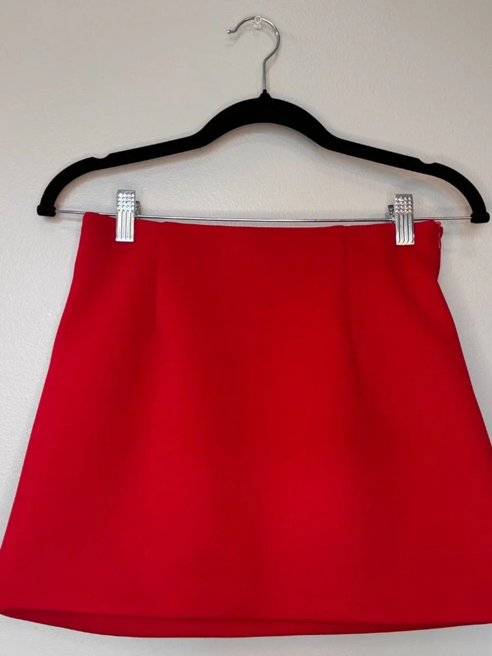 Zara Red Draped Mini Skirt